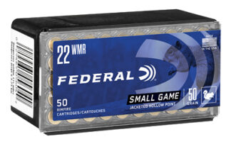 Federal GameShok .22 WMR 50 gr JHP Hollow Point Ammunition, 50 Rounds Per Box