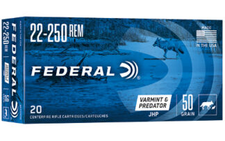 Federal American Eagle .22-250 Remington 50 gr JHP 20-Round Box
