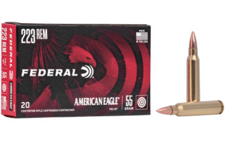 Federal American Eagle .223 Rem 55gr FMJ Boat-Tail 20 Rounds