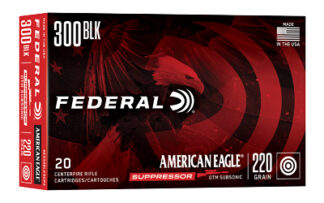 Federal American Eagle .300 AAC Blackout 220 gr Open Tip Match Subsonic Rifle Ammunition
