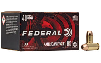 Federal American Eagle .40 S&W 180 Grain Full Metal Jacket, 100 Rounds