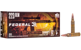 Federal Fusion MSR .223 Rem/5.56 NATO 62 gr Soft Point, 20 Rounds Per Box