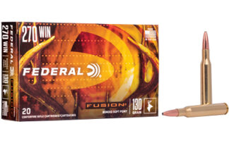 Federal Fusion .270 Winchester 130 gr Boat Tail Soft Point, 20 Rounds Per Box