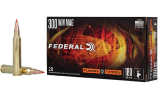 Federal Fusion Tipped .300 Winchester Magnum 180 gr Polymer Tip, 20 Rounds Per Box