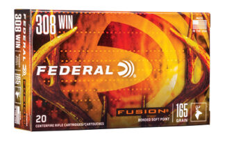 Federal Fusion .308 / 7.62 NATO 165-Grain Soft Point, Boat Tail, 20-Round Box
