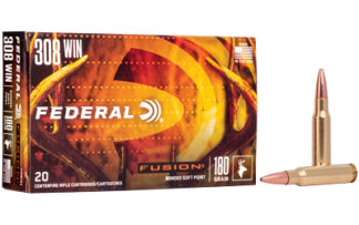 Federal Fusion 308 Win 180 gr Boat Tail Soft Point, 20-Round Box
