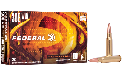 Federal Fusion 308 Win 180 gr Boat Tail Soft Point, 20-Round Box