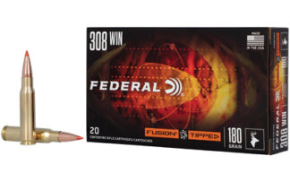 Federal Fusion Tipped .308 / 7.62 NATO 180 gr Polymer Tip, 20 Rounds Per Box