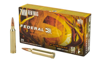 Federal Ammunition Fusion 7 mm Remington Magnum 150 gr Soft Point Boat Tail, 20 Rounds