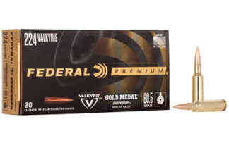 Federal Gold Medal .224 Valkyrie 80.5gr Berger Boat Tail 20-Round Box