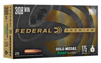 Federal Gold Medal .308 / 7.62 NATO 175-Grain Boat-Tail Hollow Point 20-Round Box