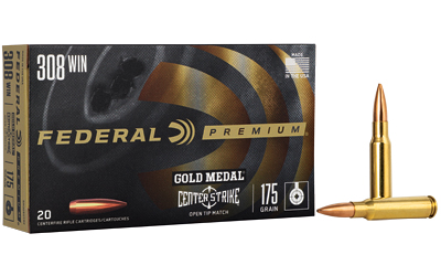 Federal Gold Medal .308 / 7.62 NATO 175gr Open Tip Match 20rd