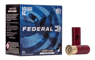 Federal Game Load 12 Gauge 2.75 in High Brass #7.5 Lead Shot 1 1/4 oz, 25 Rounds