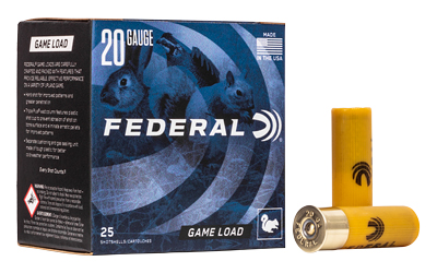 Federal Game-Shok Game Load 20 Gauge 2.75 in #8 Shot Lead, 7/8 oz, 25 Rounds