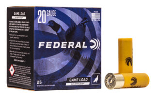 Federal Game Load 20 Gauge 2.75 in Lead Shot Shell, #6, 1 oz, 25 Rounds