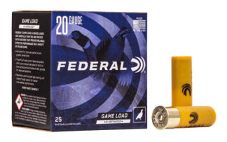 Federal Game-Shok 20 Gauge 2.75 in 1 oz #7.5 Lead Shot, Hi-Brass, 25 Rounds