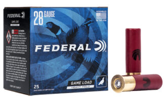 Federal Game-Shok Hi-Brass 28 Gauge 2.75 in #6 Lead Shot 1 oz, 25 Rounds Per Box