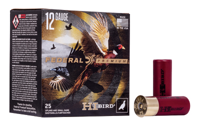 Federal Hi-Bird 12 Gauge 2.75 in #6 Lead Shot 1-1/4 oz, 25 Rounds Per Box