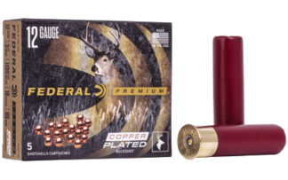 Federal Vital-Shok Buckshot 12 Gauge 3.50 in #00 Buckshot, 2 1/4 oz, 5 Rounds Per Box