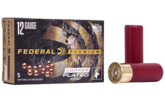 Federal Premium Vital-Shok Buckshot 12 Gauge 2.75 in 00 Buck, 1 1/2 oz, 5-Round Box