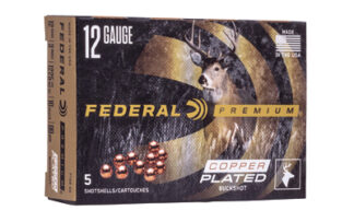 Federal Premium Vital-Shok 12 Gauge 3 in #00 Buck 15 Pellet Copper Plated, 5 Rounds