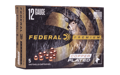 Federal Premium Vital-Shok 12 Gauge 3 in #00 Buck 15 Pellet Copper Plated, 5 Rounds
