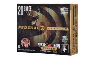 Federal Premium Freight Train 20 Gauge 275 Grain Sabot Slug, 3 in, 5 Rounds Per Box