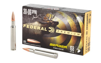 Federal Premium 30-06 Springfield 168 gr Berger Hybrid Hunter Rifle Ammo