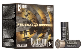 Federal Black Cloud FS Steel High Velocity 12 Gauge 3 in BB Shot, 1 1/8 oz, 25 Rounds