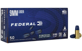 Federal Syntech Defense 9mm 138 gr Semi Jacketed Hollow Point Ammo (50 Rounds)