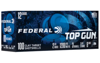 Federal Top Gun 12 Gauge 2.75 in #8 Shot, 1 1/8 oz, 100 Rounds