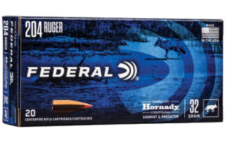 Federal Varmint & Predator .204 Ruger 32gr V-Max 20-Round Box