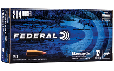 Federal Varmint & Predator .204 Ruger 32gr V-Max 20-Round Box