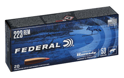 Federal Varmint & Predator .223 Remington 53 Gr V-Max 20 Rounds