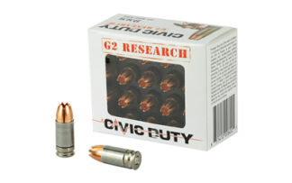 G2 Research Civic Duty 9mm Expanding Copper Self-Defense Ammo, 20-Round Box