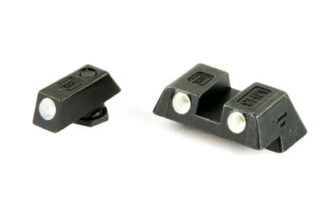 Glock 43 Tritium Night Sight Set (6.1mm Slim, Green Dot, Black Frame)