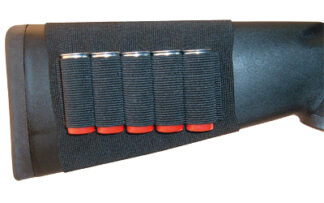 GrovTec GTAC82 Shotgun Buttstock Shell Holder - Black, Holds 5 Shells