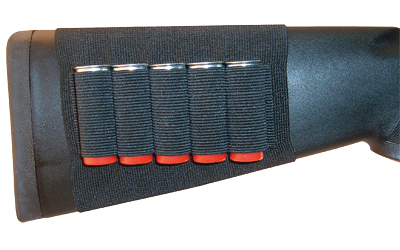 GrovTec GTAC82 Shotgun Buttstock Shell Holder - Black, Holds 5 Shells