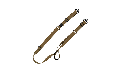 GrovTec Sabre 2-Point Sling with Quick Slide, 1 in Webbing, Coyote Brown Matte