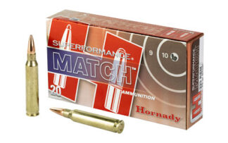 Hornady Superformance Match .223 Rem/5.56 NATO 75 Grain Boat Tail Hollow Point, 20 Rounds