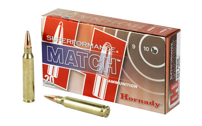 Hornady Superformance Match .223 Rem/5.56 NATO 75 Grain Boat Tail Hollow Point, 20 Rounds