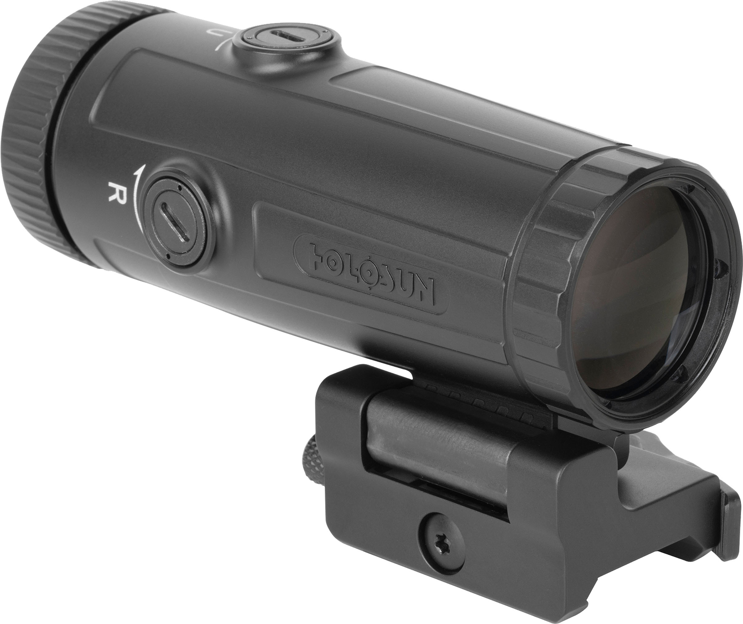 Holosun HM6X 6x Magnifier 28mm Objective, Anodized Black Flip and QD Picatinny Mount
