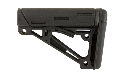 Hogue AR-15 Overmolded Collapsible 6-Position Stock, Mil-Spec, Black Rubber