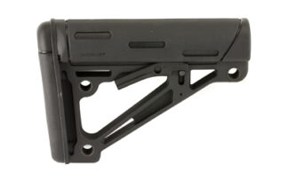 Hogue AR-15 Overmolded Collapsible 6-Position Buttstock, Commercial Tube, Black