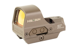 Holosun HE510CGRFDE HE510C 1x Holographic Reflex MRS 2 MOA Green Dot/65 MOA Circle, FDE