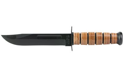 Ka-Bar KA-BAR USMC 7in Fixed Clip Point Knife with Leather Sheath