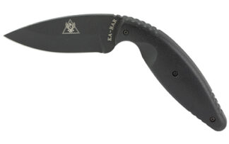 Ka-Bar TDI Law Enforcement Fixed Blade Knife 3.69 in AUS-8A Blade, Black