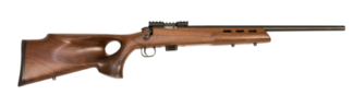 Davey Crickett 722 Varmint .22 LR Bolt Action Rifle, 20 in, 7+1 Rounds, Blued/Walnut Thumbhole Stock