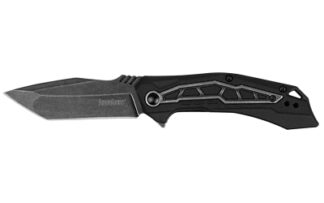 Kershaw Flatbed Assisted Folding Knife 3.1 in Tanto BlackWash Black G10