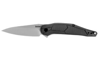 Kershaw Lightyear 3.12 in Assisted Folding Knife, Spear Point, Plain Edge, Black Glass-Filled Nylon